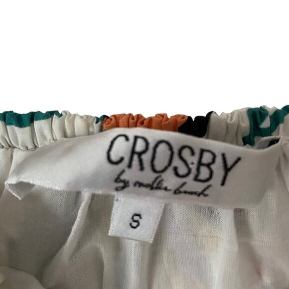 Crosby by Mollie Birch Island Lilies White Black Dress with Pockets size small - Picture 5 of 9